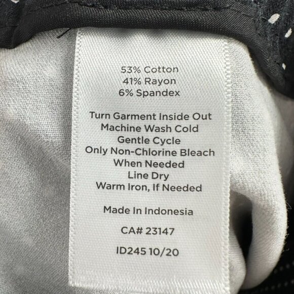 Talbots Size 10 Chantham Ankle Pant Black Polka Dot Pants Classic Career Summer - Picture 7 of 7